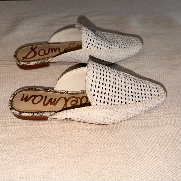 Sam Edelman Cream Woven Mules - Picture 5 of 6